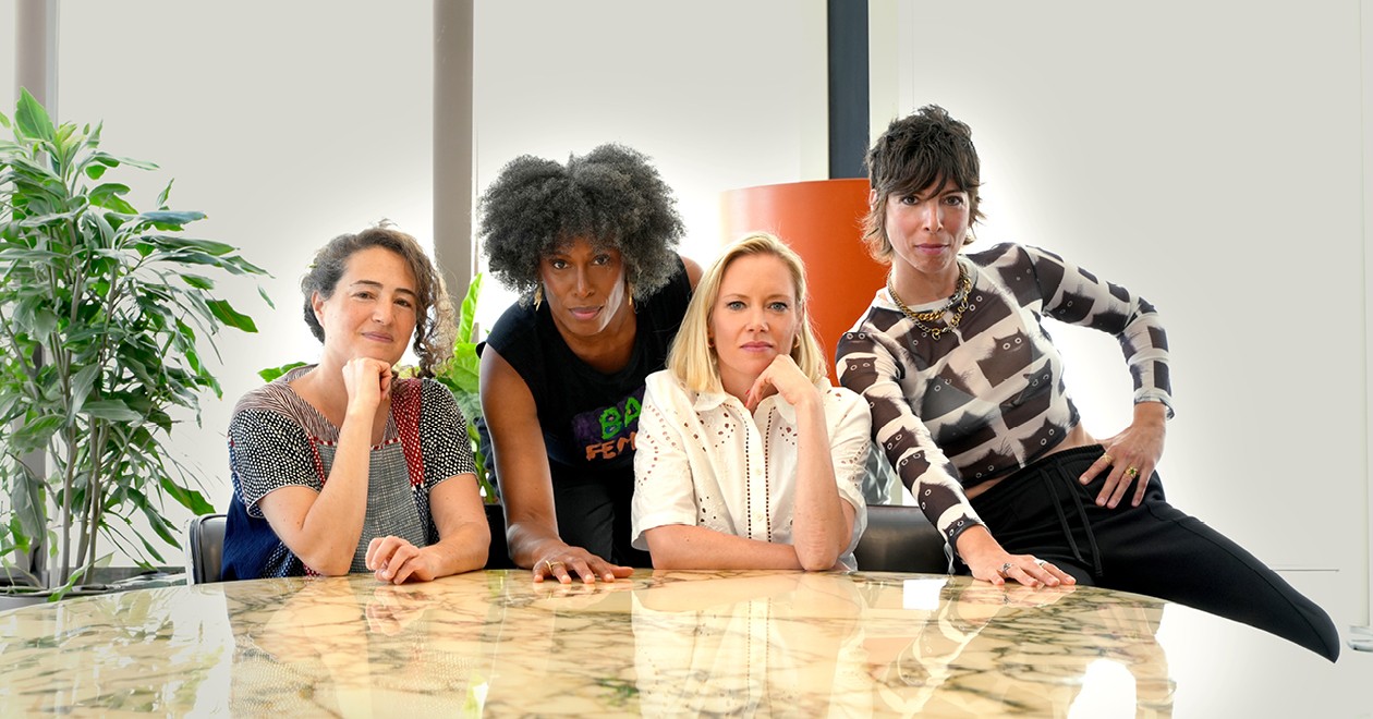 Portrait des quatre mentores de la 1ère promotion du mentorat Sacem : Airelle Besson, Sandra N'kaké, Fredrika Stahl et Mademoiselle K